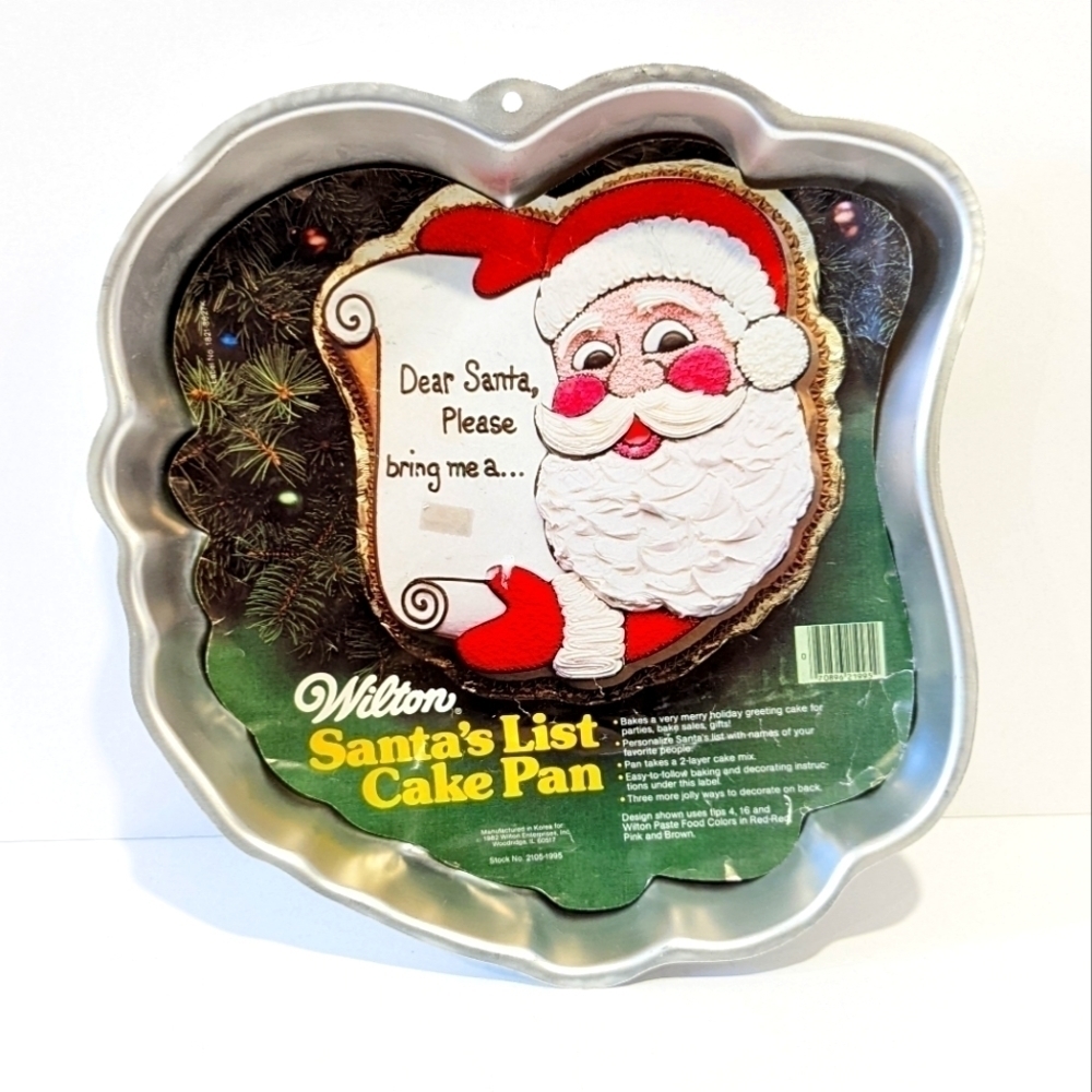 𝅺Vintage Wilton Santa’s List Cake Pan #502-4203 Christmas